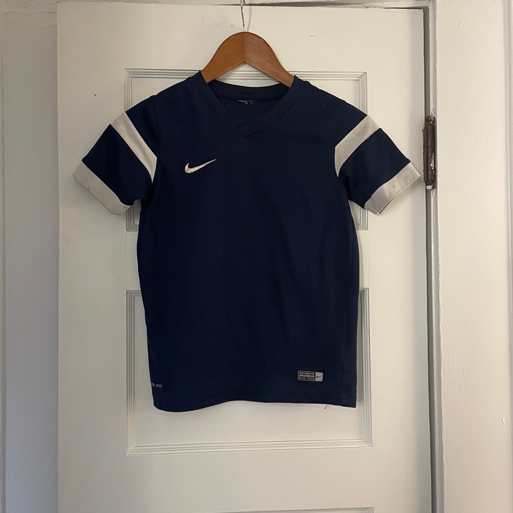 Nike Dark Blue and White Jersey